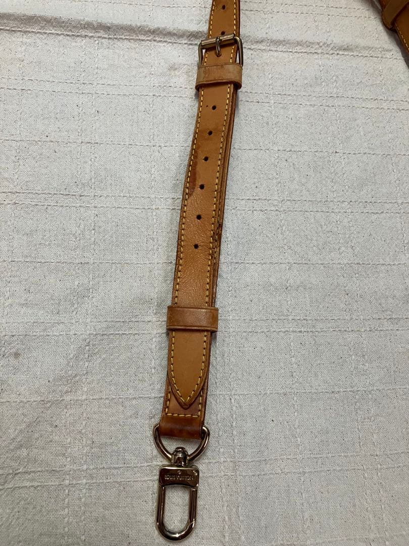 ルイヴィトン　ボストンバッグ　ショルダーストラップ　ヌメ革