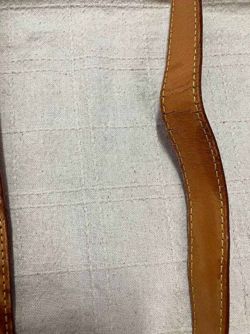 ルイヴィトン　ボストンバッグ　ショルダーストラップ　ヌメ革