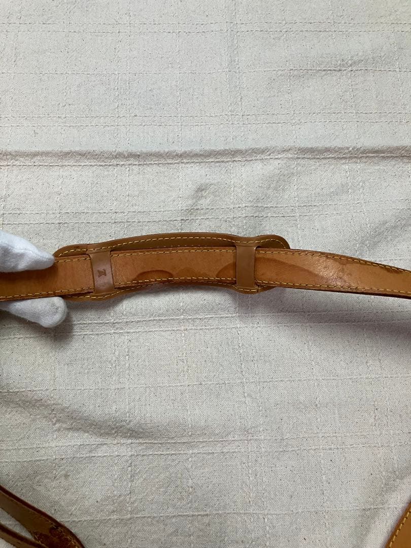 ルイヴィトン　ボストンバッグ　ショルダーストラップ　ヌメ革