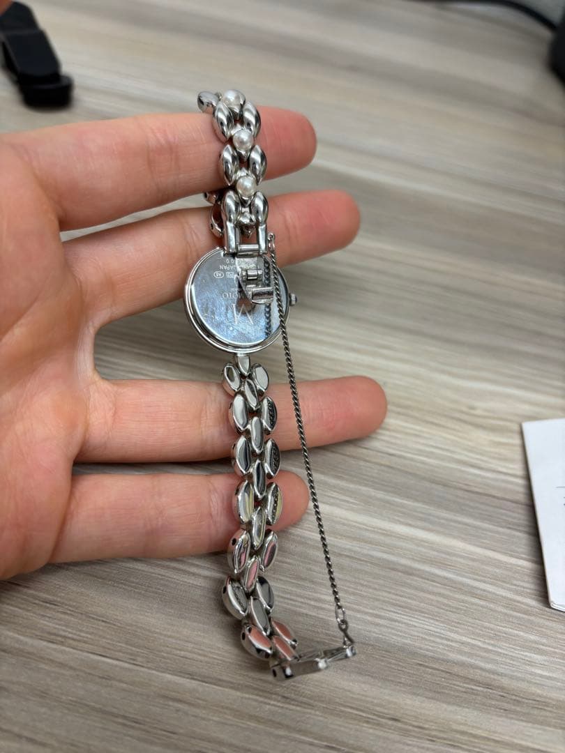 MIKIMOTO パール装飾 アナログ腕時計