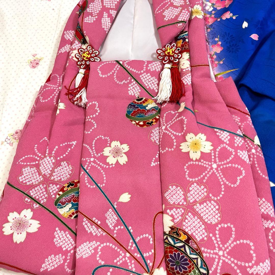 【マリン】★女の子3歳　七五三正絹お着物被布セット