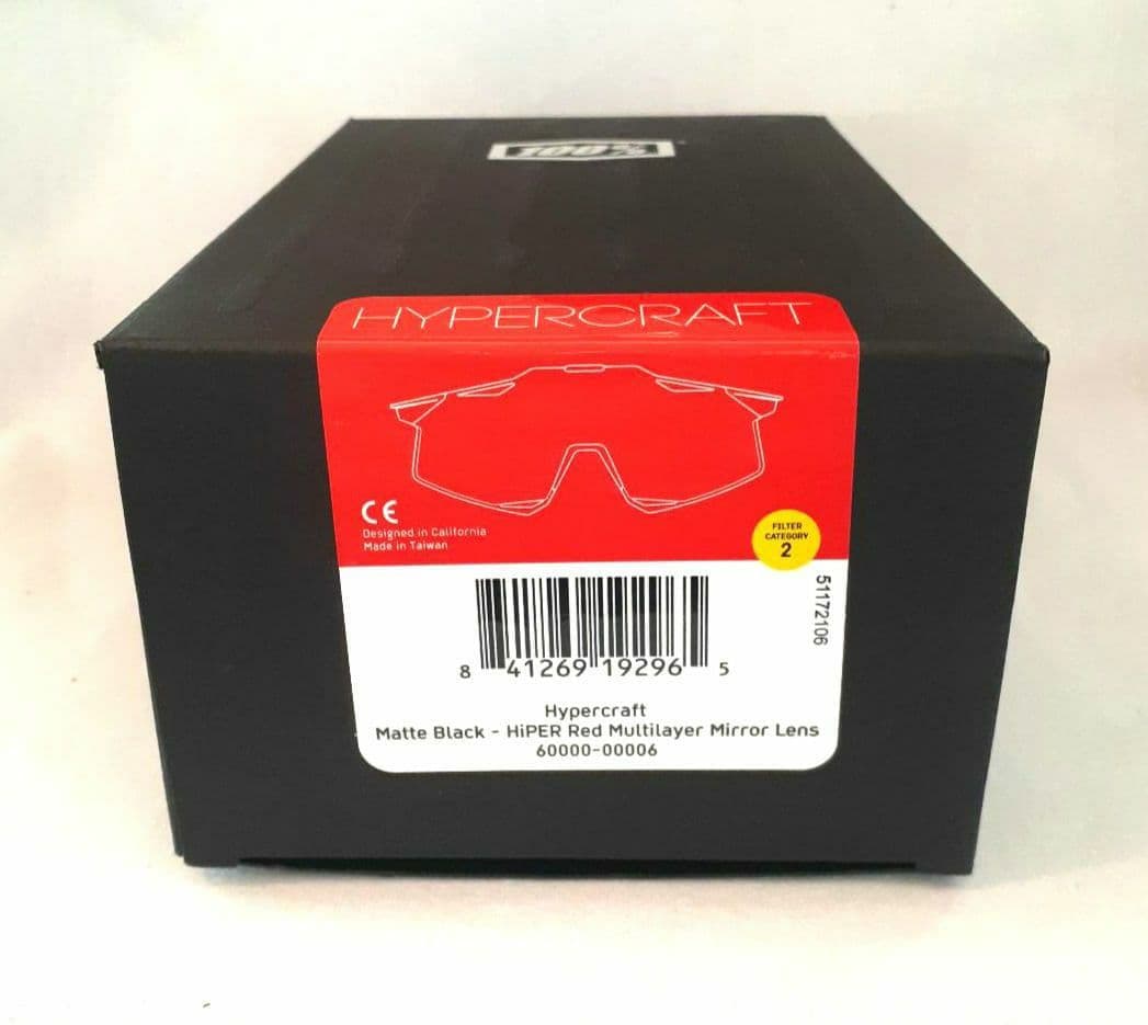 100% Hypercraft ブラック レッド ワンハンドレッド サングラス