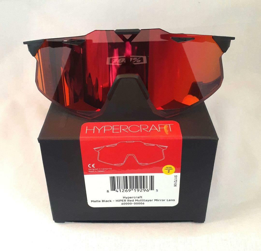 100% Hypercraft ブラック レッド ワンハンドレッド サングラス