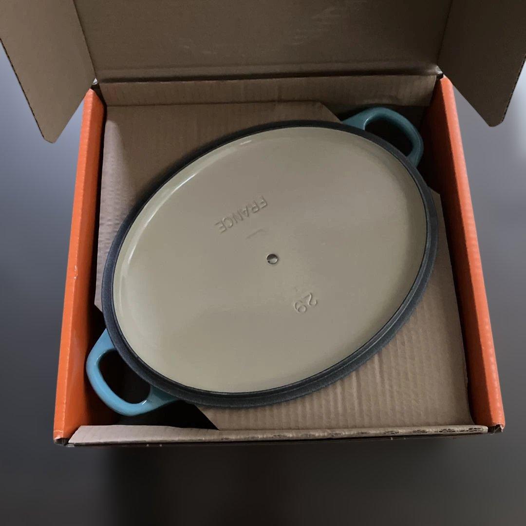 LE CREUSET ターコイズ 両手鍋 約29cm