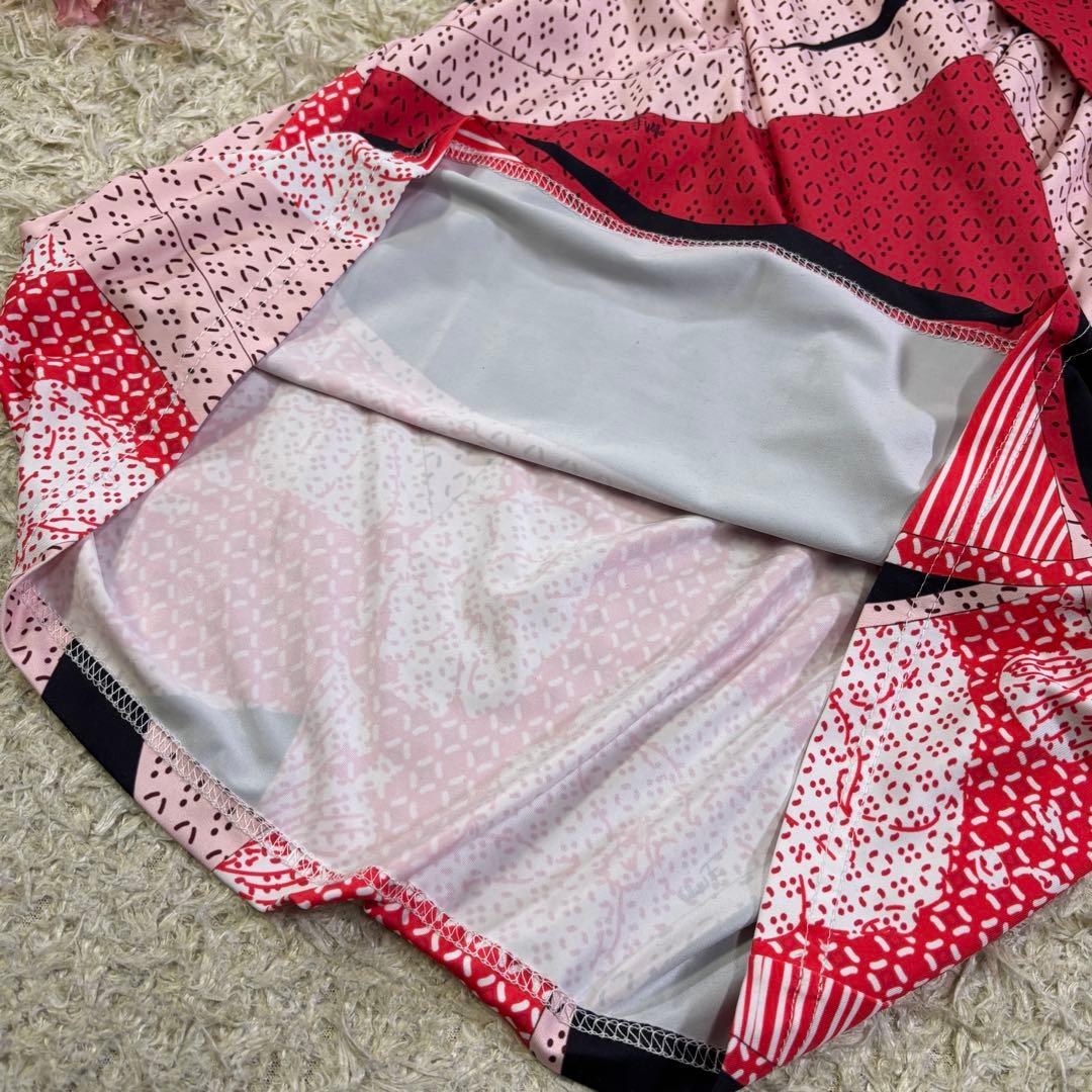 エミリオプッチ　大きいサイズ　プッチ柄　シルク100% 膝丈ワンピース　半袖