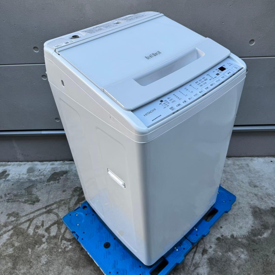 232⭐️2022年製美品★日立　洗濯機　7KG インバーター　一人暮らし