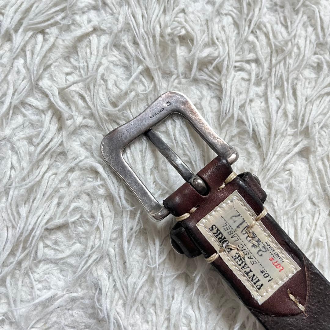 良品　Vintage Works DH5675レザーベルト 33/84 ブラウン