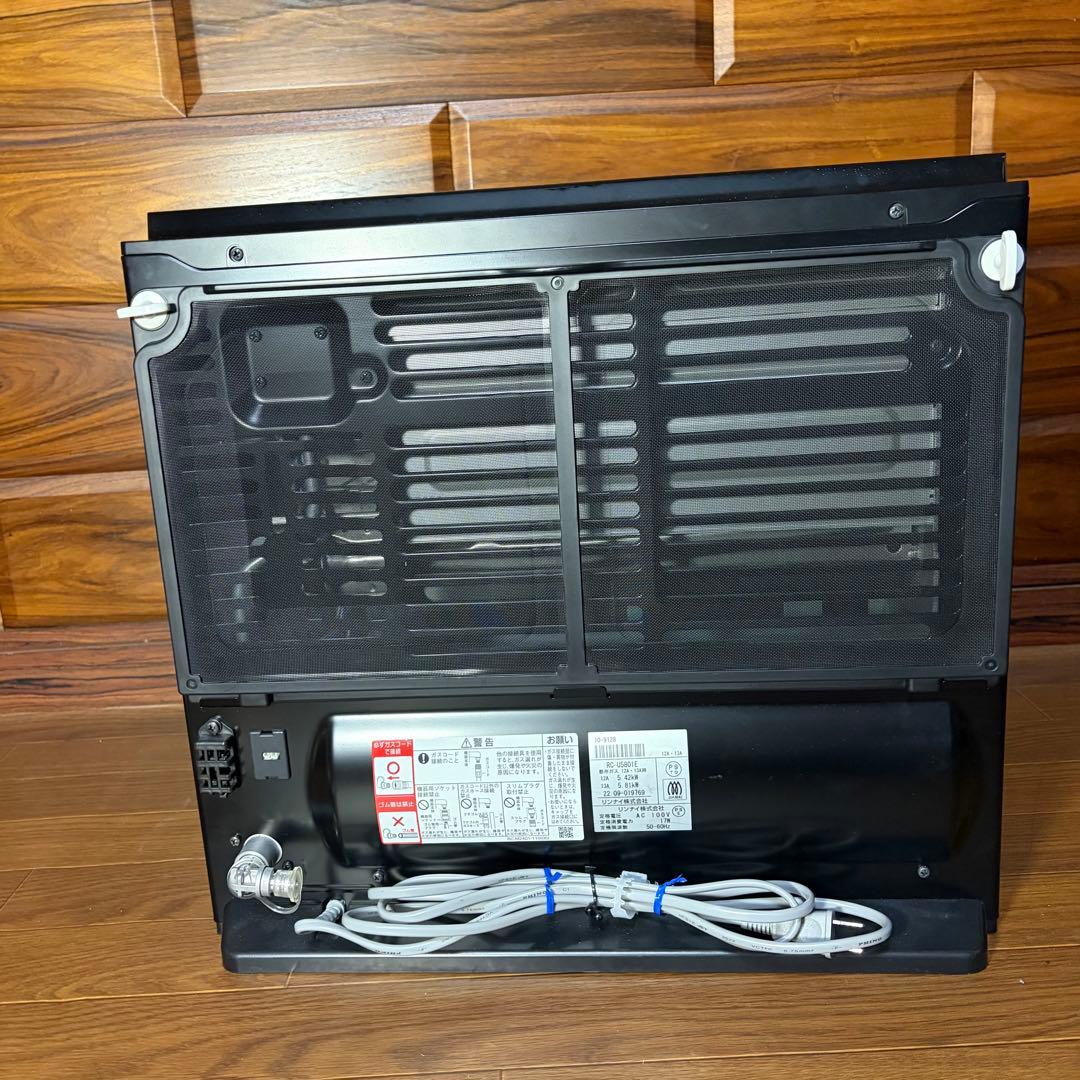 超美品 リンナイ ブラック ガスファンヒーター RC-U5801E 都市ガス