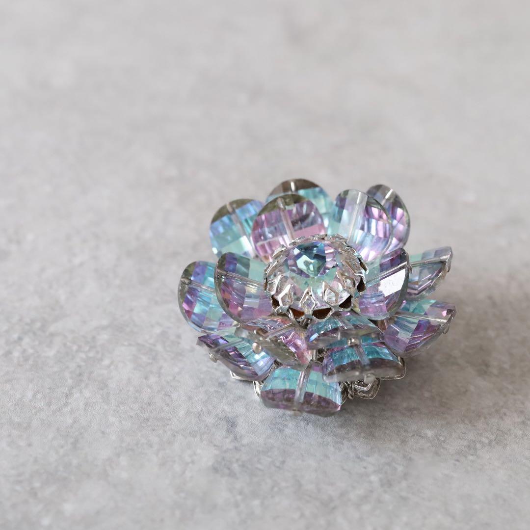 レア！✧刻印有✧ VENDOME ヴァンドーム ビンテージ ブローチ ガラス