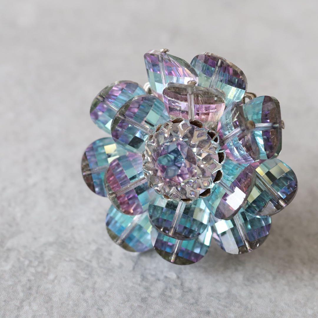 レア！✧刻印有✧ VENDOME ヴァンドーム ビンテージ ブローチ ガラス