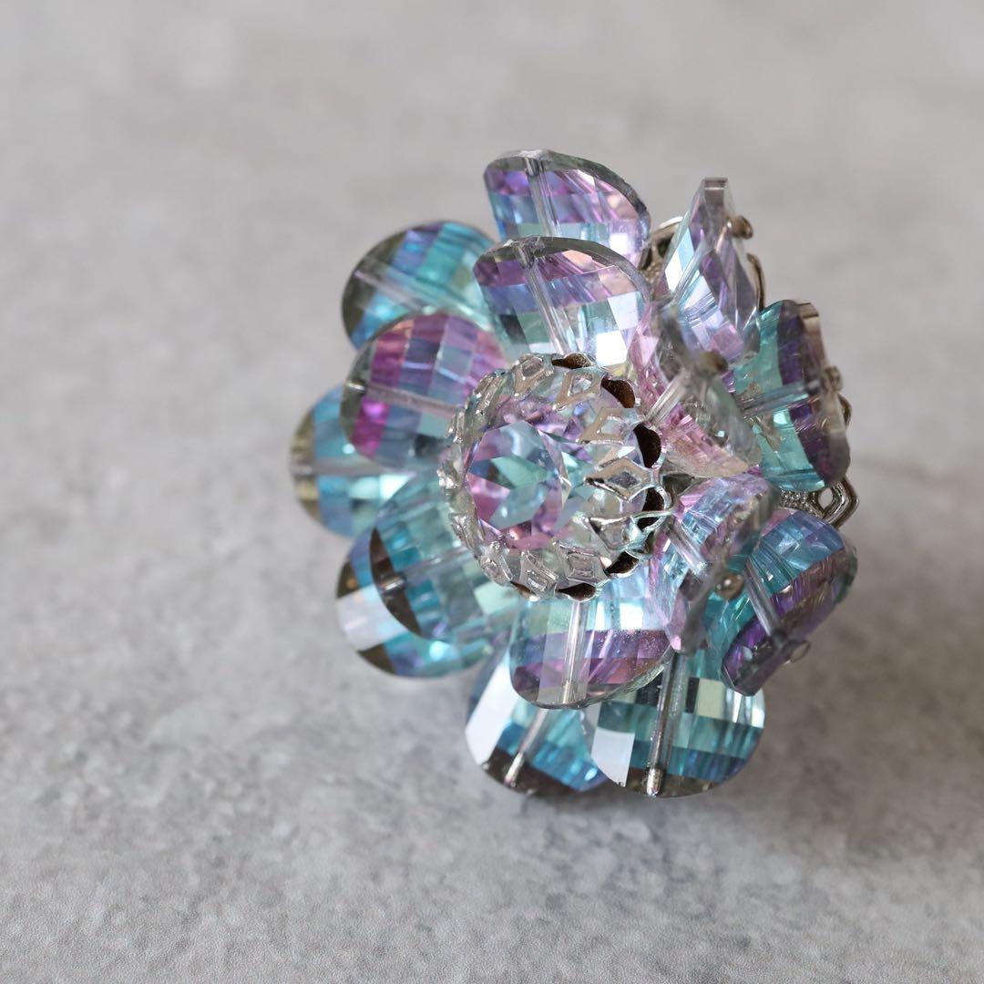 レア！✧刻印有✧ VENDOME ヴァンドーム ビンテージ ブローチ ガラス