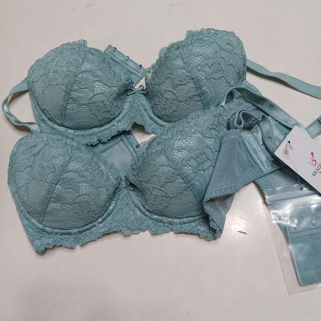 ミントブルー レースブラジャー 65C　2セット