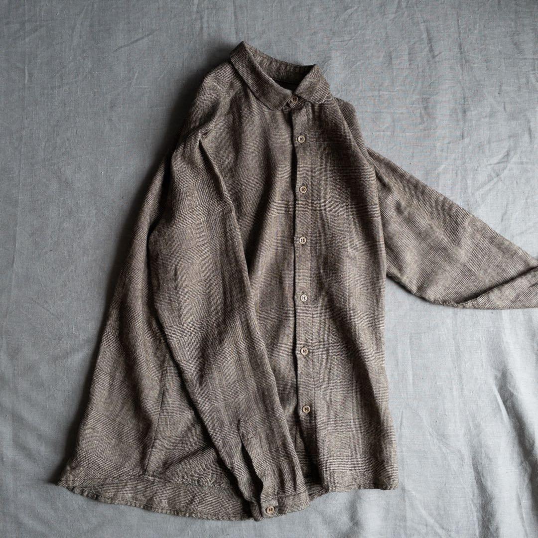 トップス FRANK LEDER Wool Linen Dress Shirts