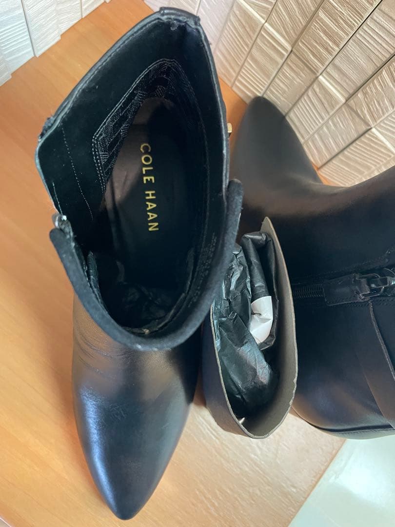 COLE HAAN ブラック サイドゴアブーツ 7