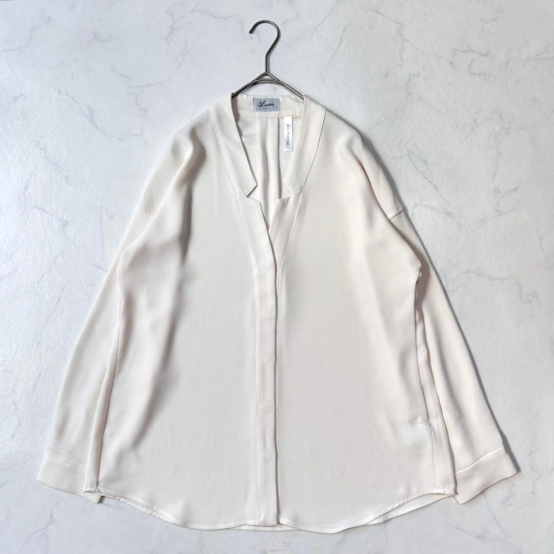 未使用級 リジエール ×コルピエロ Vネック とろみ ブラウス 定価 3.4千円