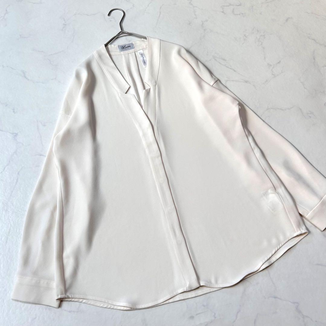 未使用級 リジエール ×コルピエロ Vネック とろみ ブラウス 定価 3.4千円