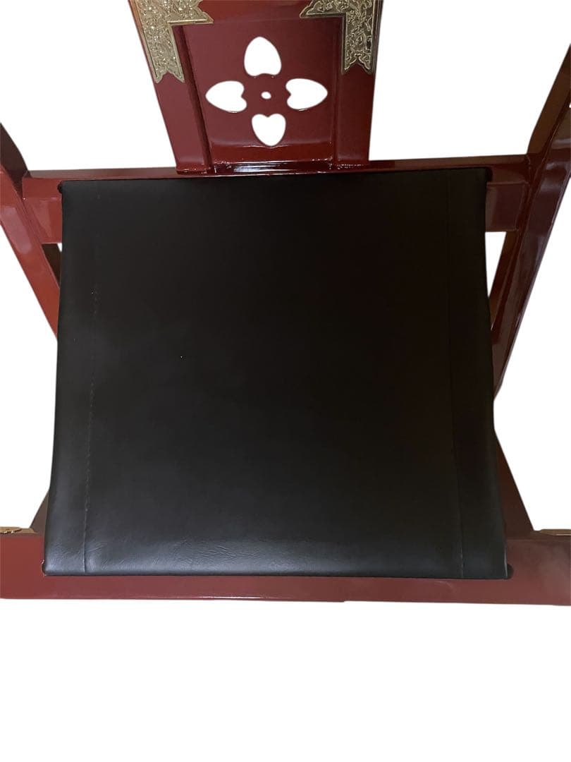 【仏具】新型略式曲録　朱塗り