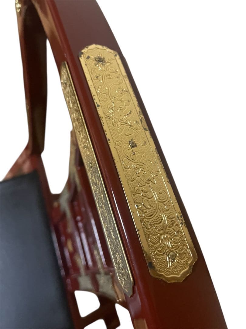 【仏具】新型略式曲録　朱塗り