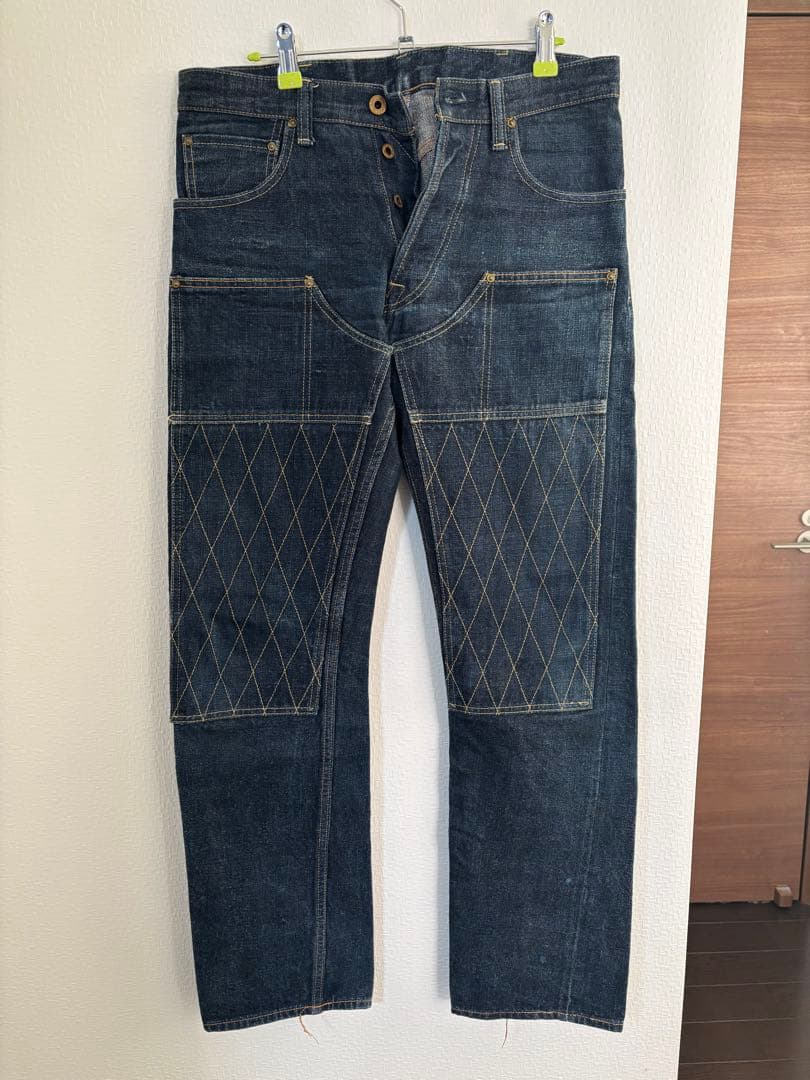 トロフィークロージング　ダブルニーダートデニム 32