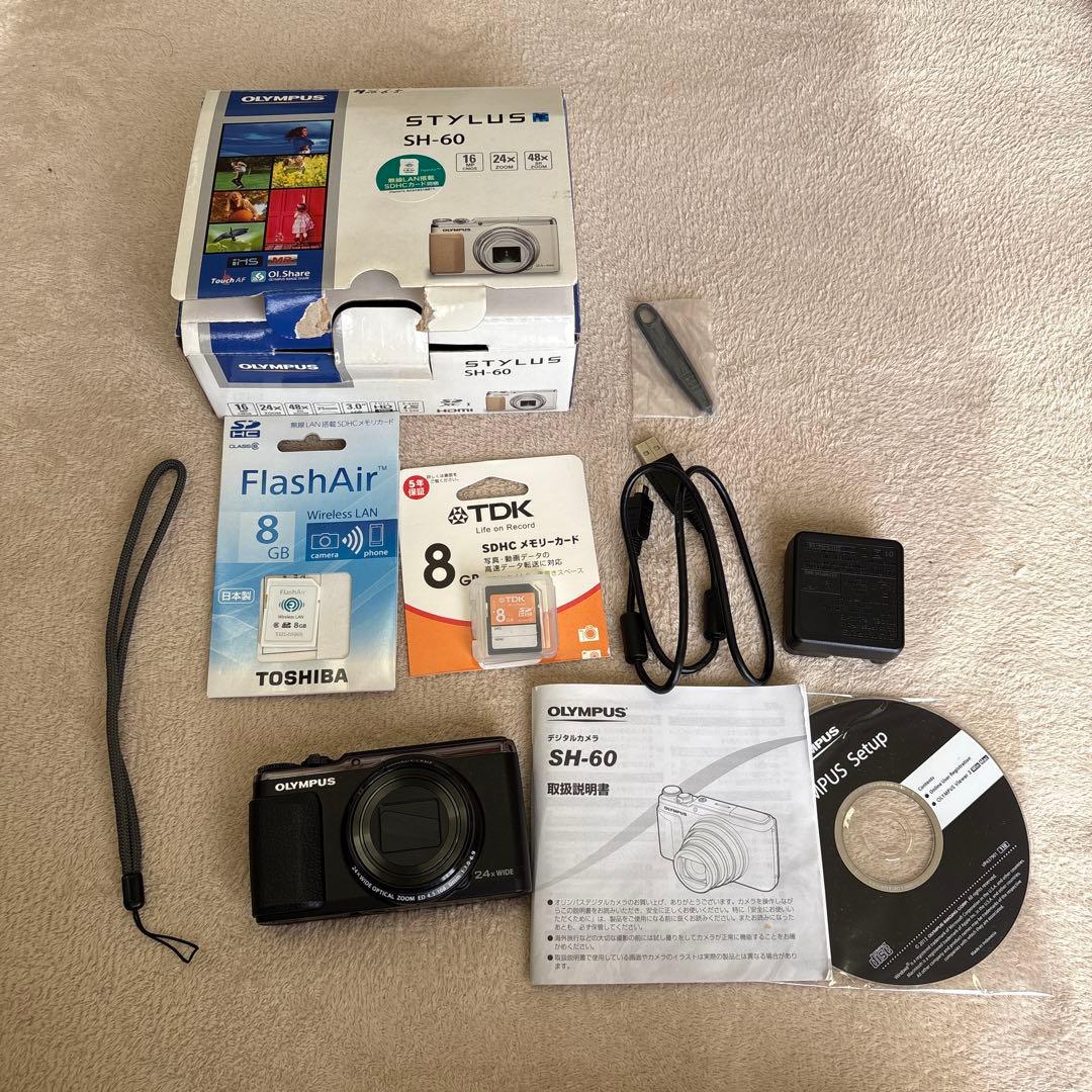 OLYMPUS STYLUS SH-60 コンパクトデジタルカメラ　ブラック