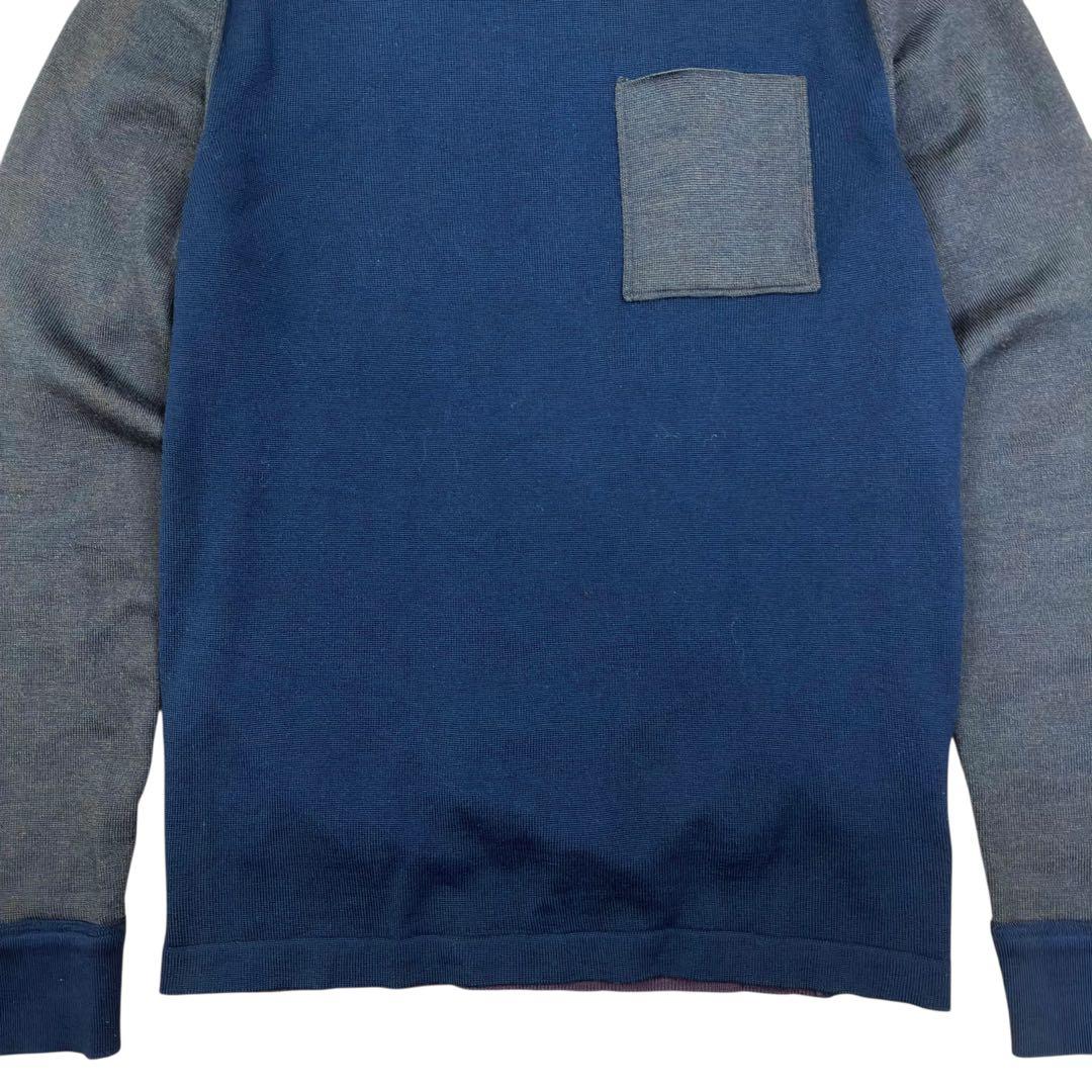 Maison Margiela ウール ニット セーター 羊毛 紺 紫 M