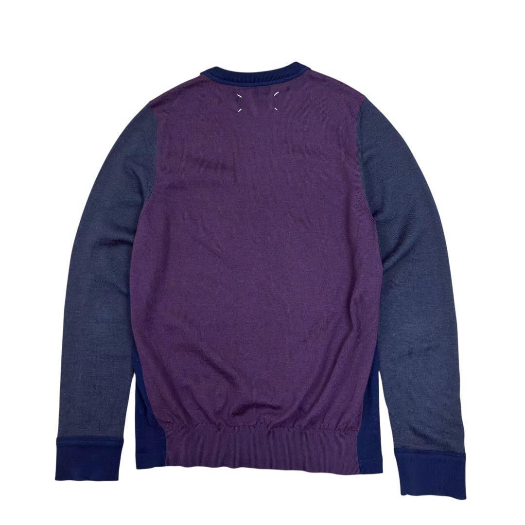 Maison Margiela ウール ニット セーター 羊毛 紺 紫 M