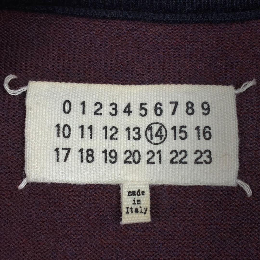 Maison Margiela ウール ニット セーター 羊毛 紺 紫 M