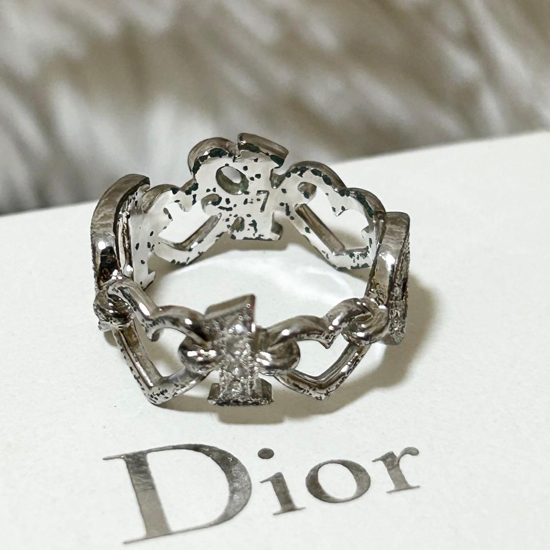 【良品】Christian Dior ディオール ラインストーン リング 指輪