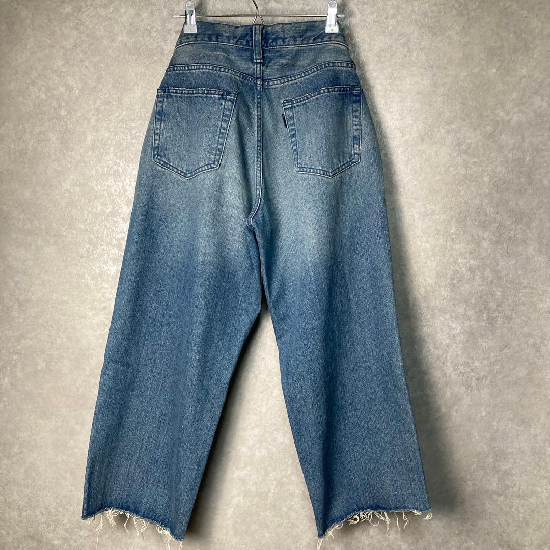 美品 MADISONBLUE クロップド デニムパンツ カットオフ M