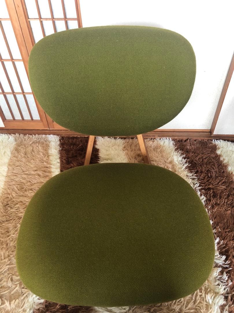 天童木工　低座イス　グリーン系