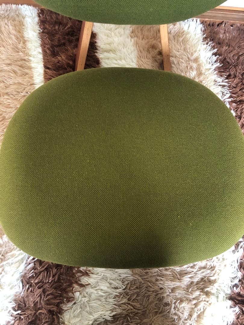 天童木工　低座イス　グリーン系