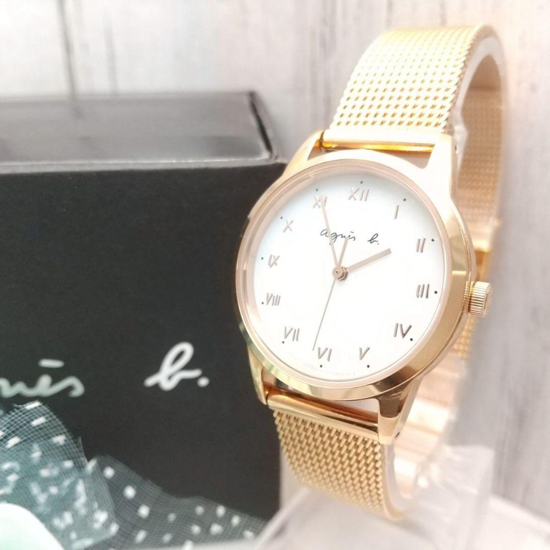 【美品 箱あり】 稼働品 アニエスベー ソーラー式 腕時計 レディース