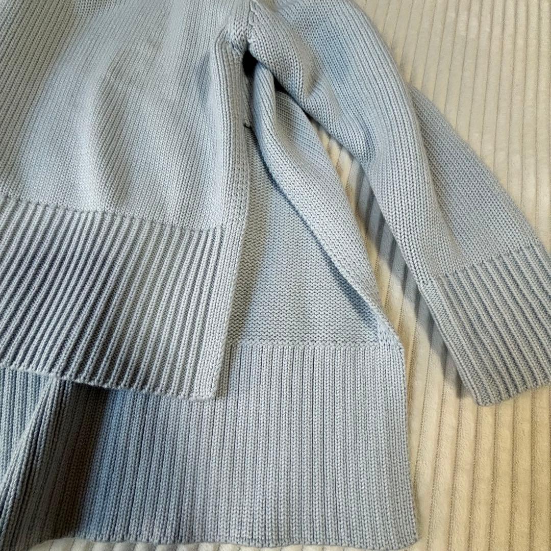 ミューズ ドゥーズィエムクラス オーバーサイズ ニット アイスブルー シルク