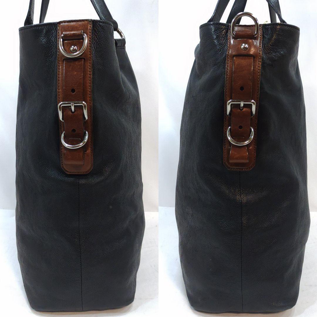 プラダ トートバッグ 2way ショルダー レザー 大容量 肩掛 黒 ギャラ付