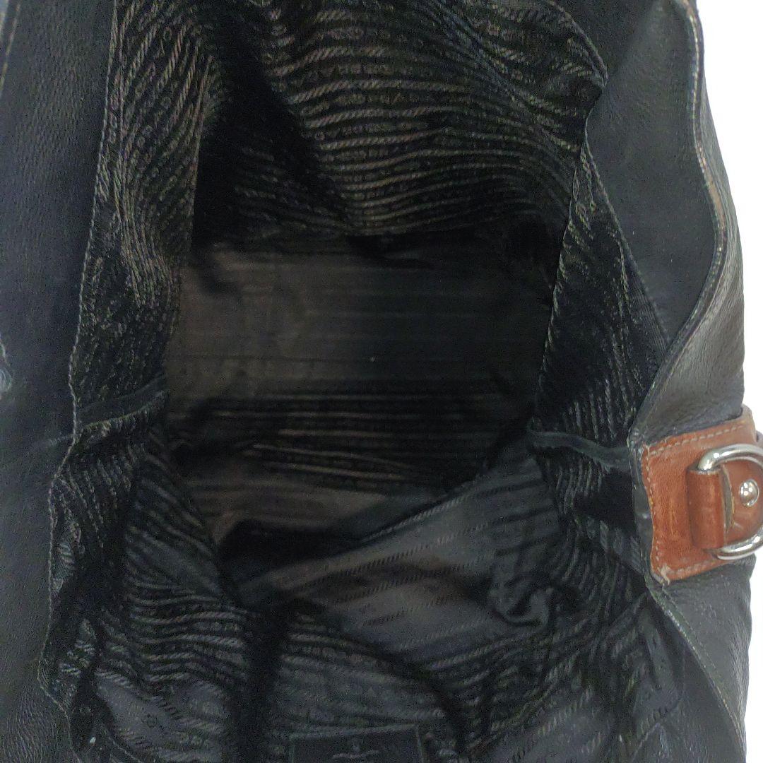 プラダ トートバッグ 2way ショルダー レザー 大容量 肩掛 黒 ギャラ付