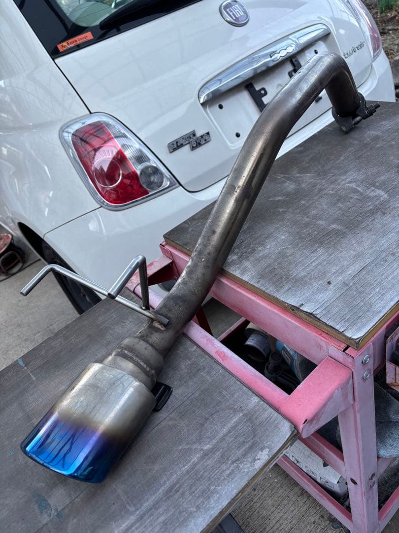 年末特別セール！！フィアット500ツインエア用ステンレスマフラー