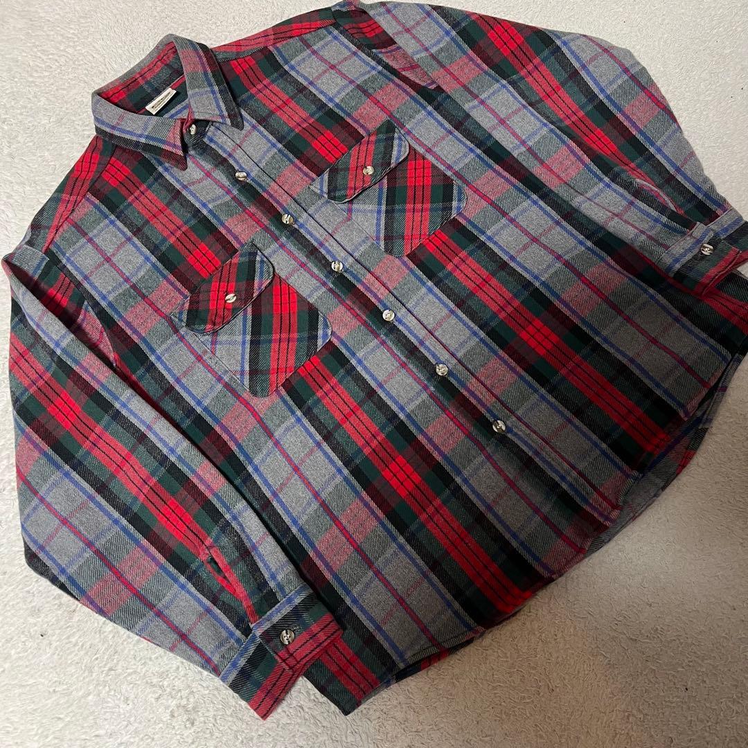 た*)様 90s USA製 FIVEBROTHER フランネルシャツ メンズ L