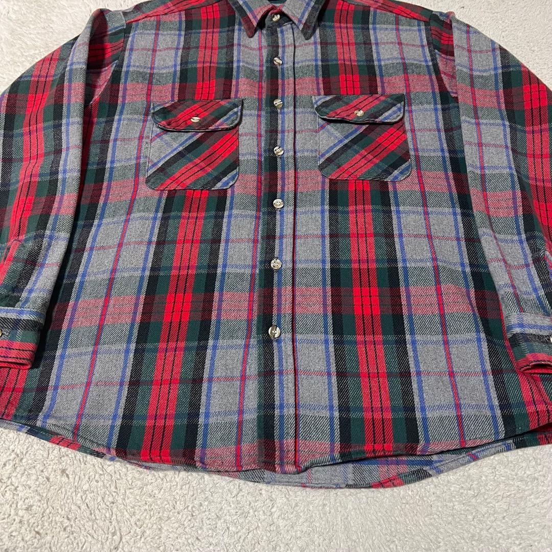 た*)様 90s USA製 FIVEBROTHER フランネルシャツ メンズ L