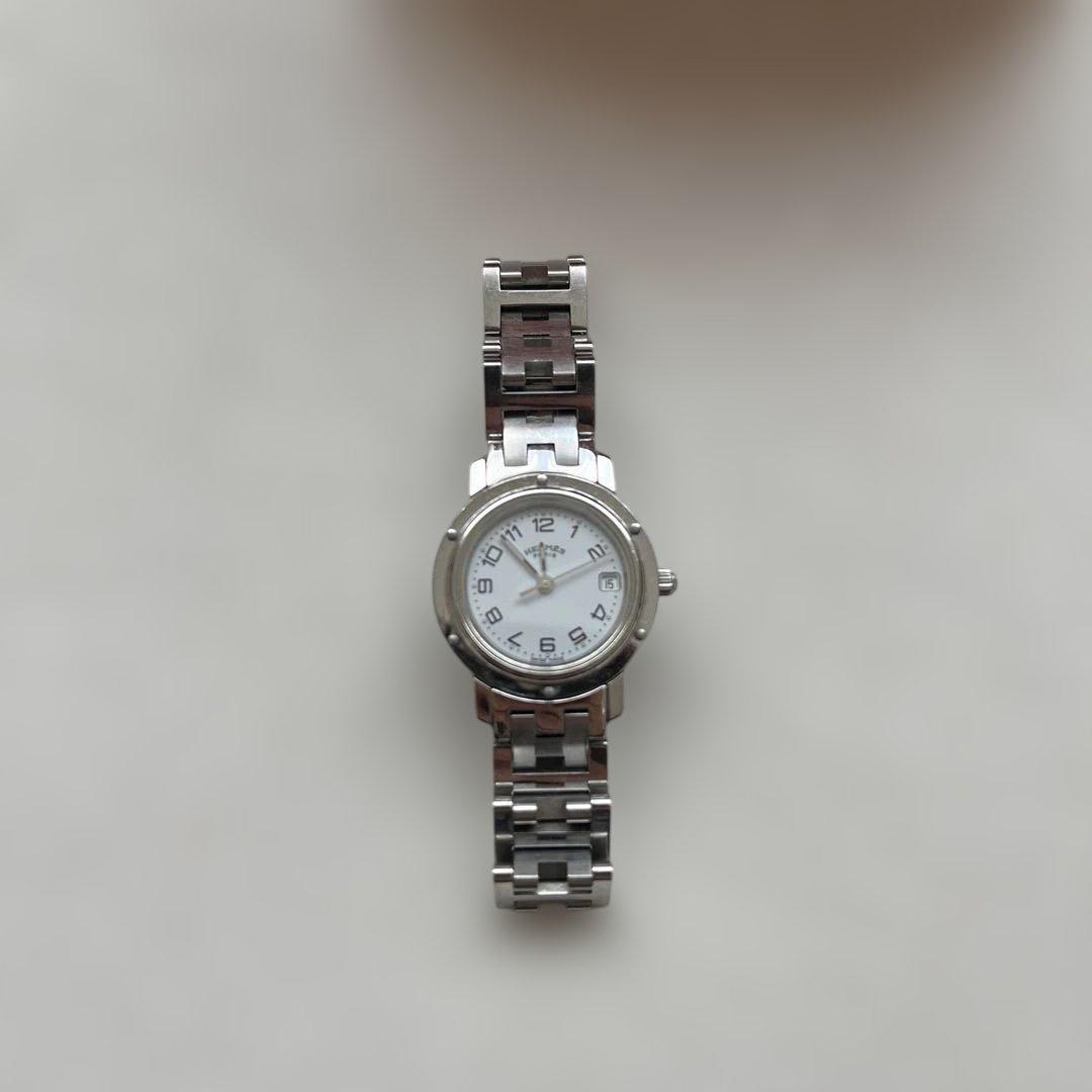 せ*の様 HERMES クリッパー SS WH 白 ジャンク