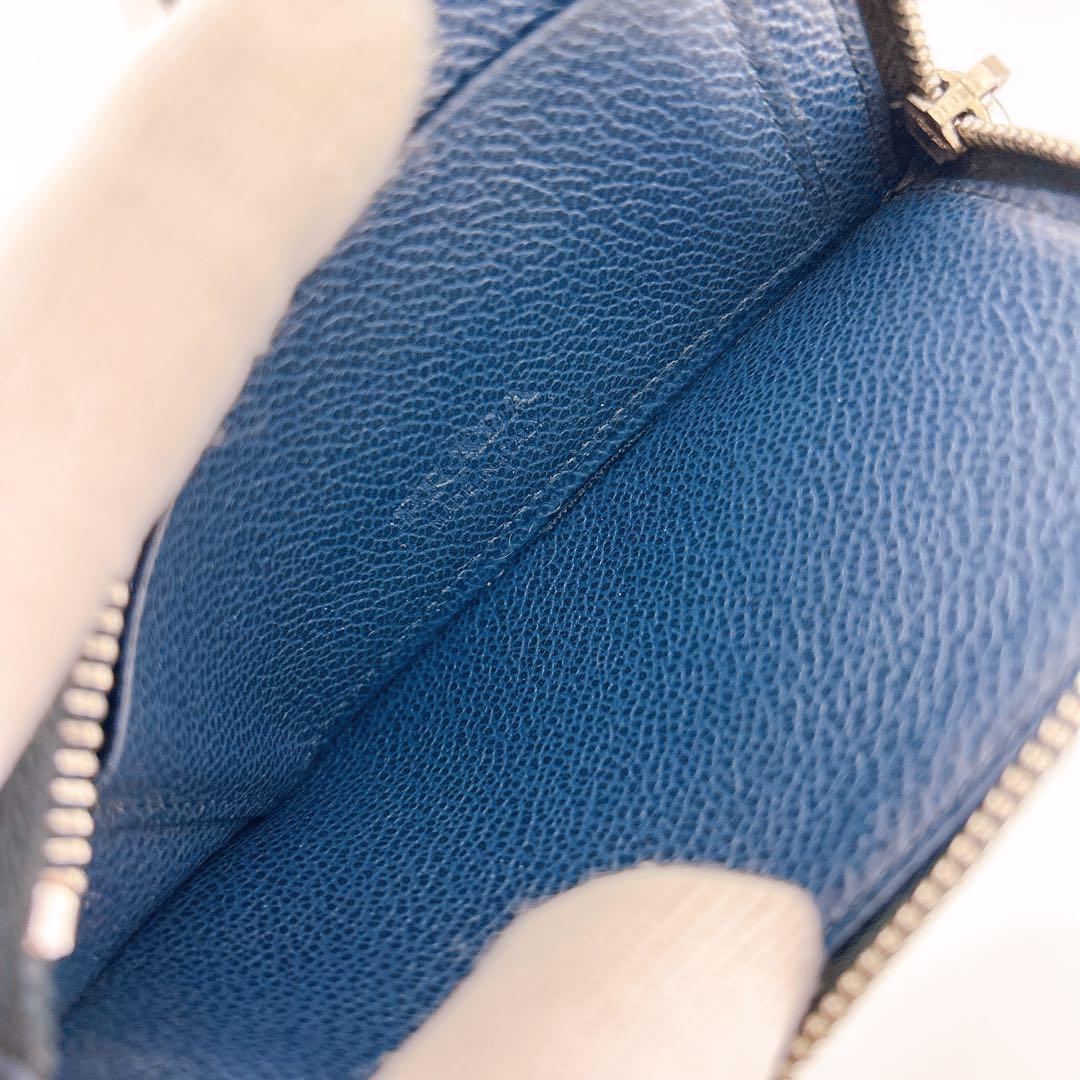 【極美品】プラダ 2MC021 ケース 小銭入れ ネイビー グリーン IC