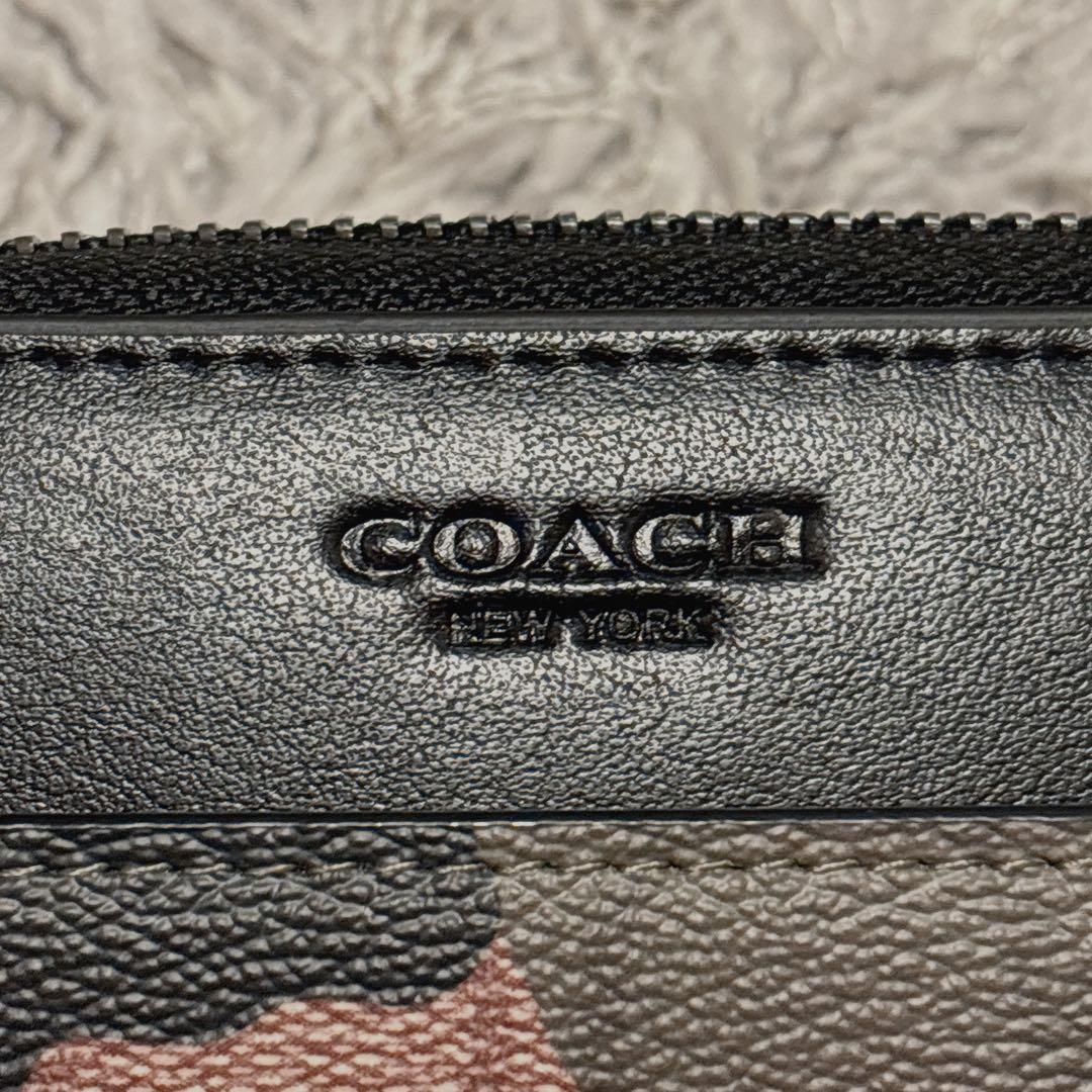 COACH(カモフラージュシグネチャー ラウンドジップ長財布)