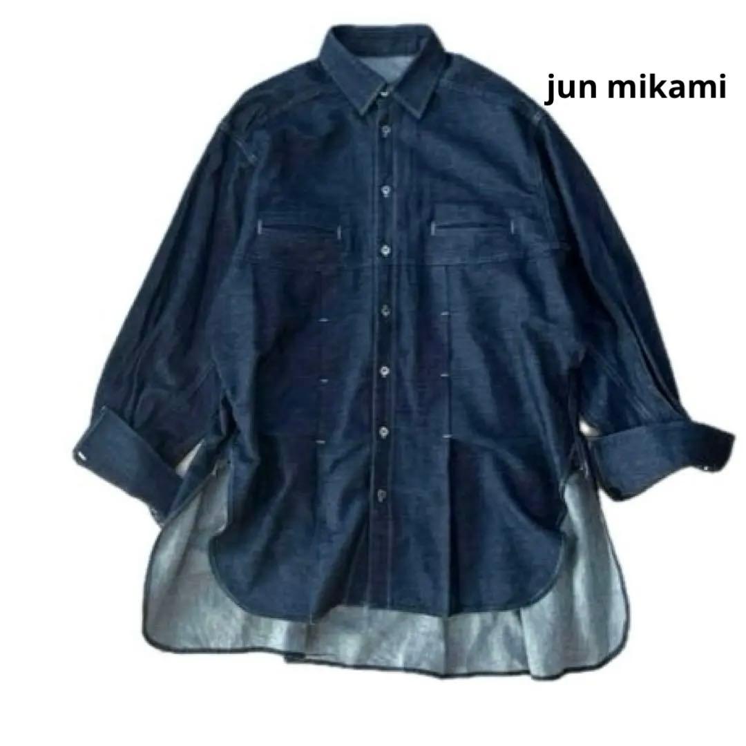 【p.p.pean】ジュンミカミ オーバーサイズ　デニムシャツ 日本製