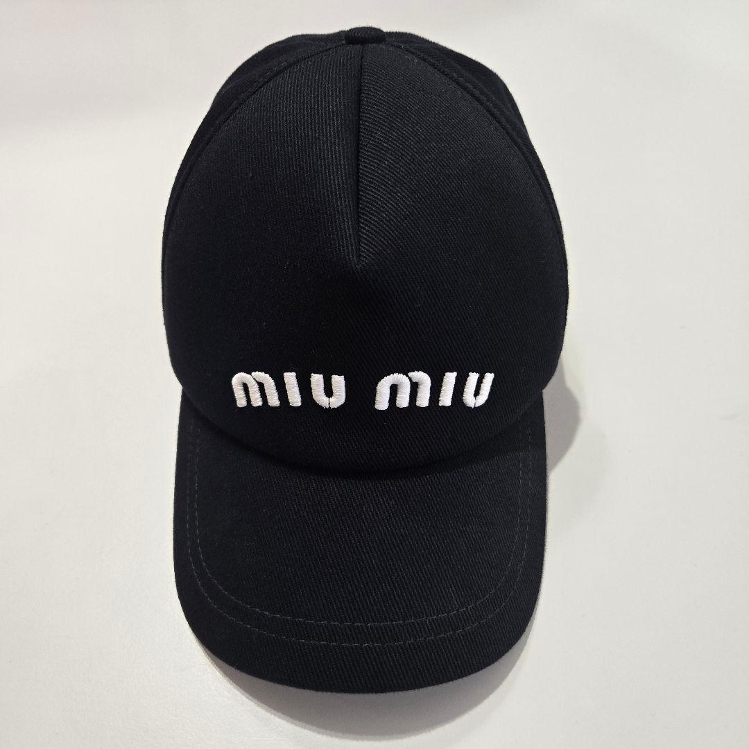 MIU MIU ドリル ベースボールキャップ　L