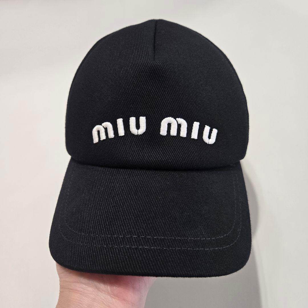 MIU MIU ドリル ベースボールキャップ　L