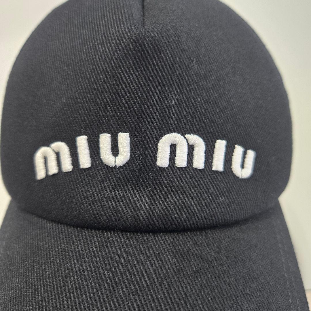 MIU MIU ドリル ベースボールキャップ　L