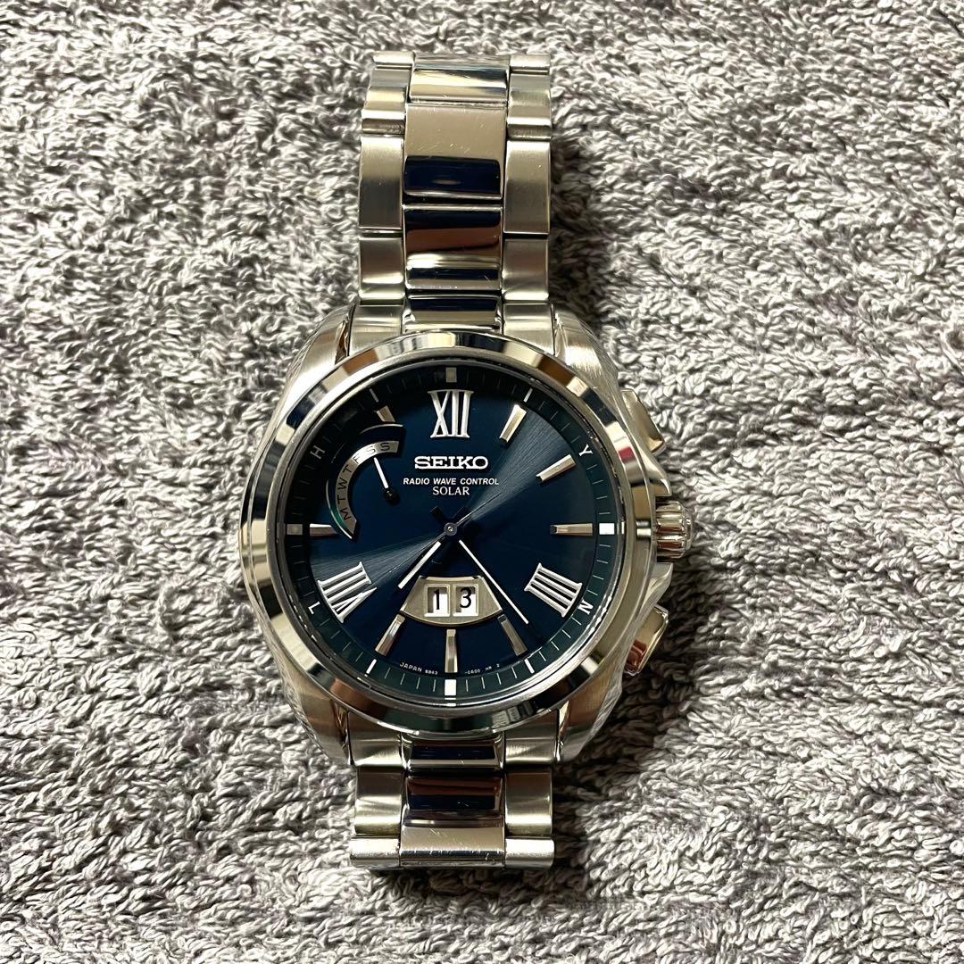 希少✨セイコーブライツ　ネイビーダイヤル　8B43-0AF0 SAGA083