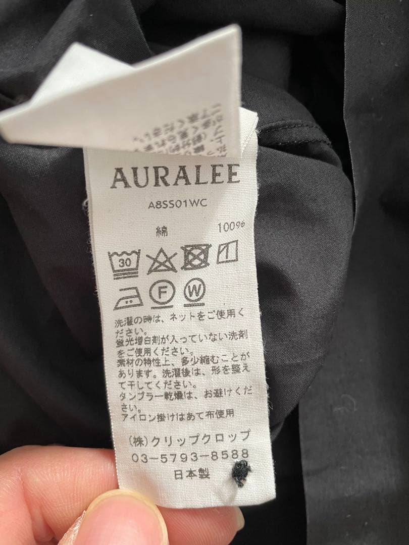 y*@様 オーラリー オープンカラーシャツ 18ss ブラック サイズ4