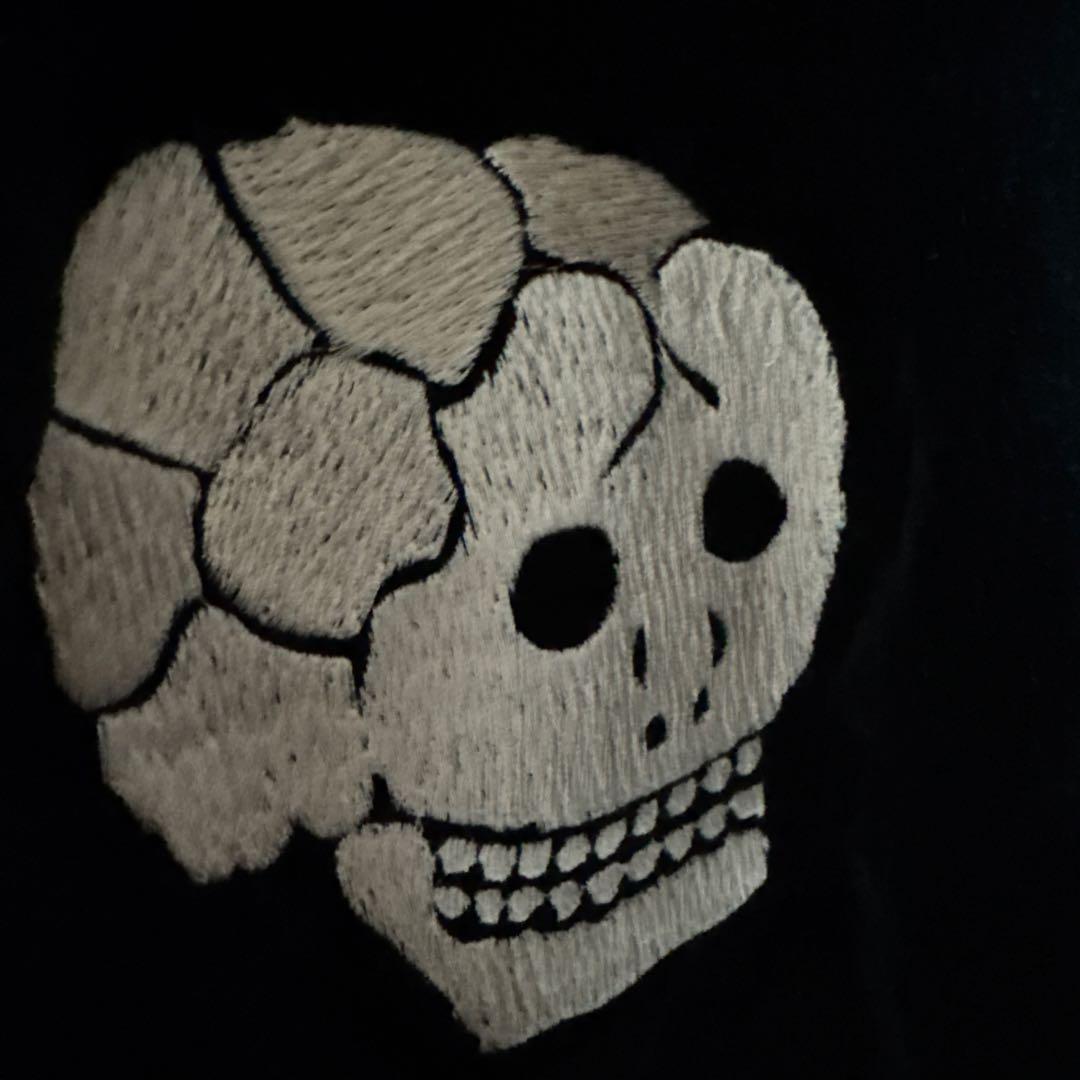 テーラー東洋50sスカル蛇刺繍 別珍　黒 スカジャン　レア　希少サイズ