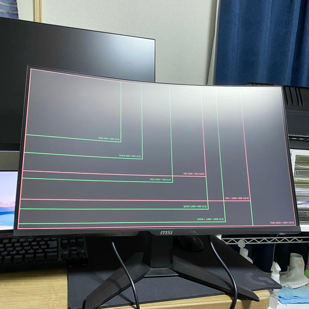 MSI 27インチ 曲面ゲーミングモニター MAG 27C6F 美品 2024年