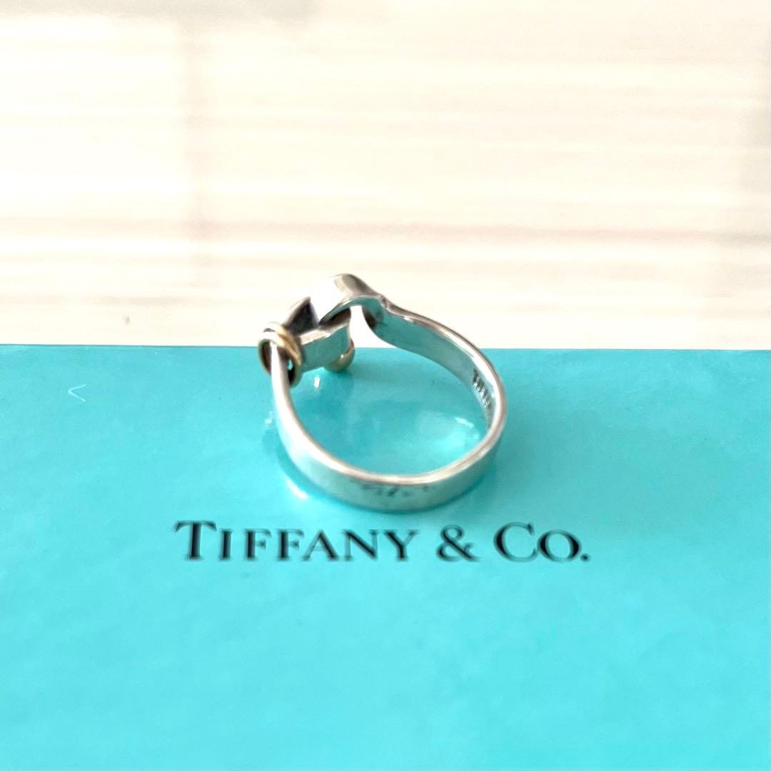 ❤︎ティファニー❤︎ フック&アイ シルバー×ゴールド フープリング 約16号